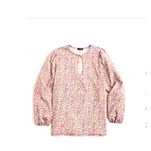 JCrew NWT Size S Puff Sleeve Satin back crepe Blouse in floral flourish